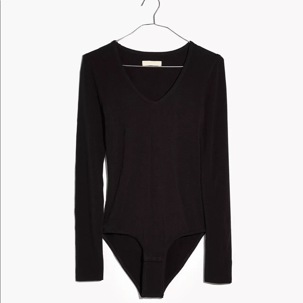 Madewell Black Long Sleeve Bodysuit